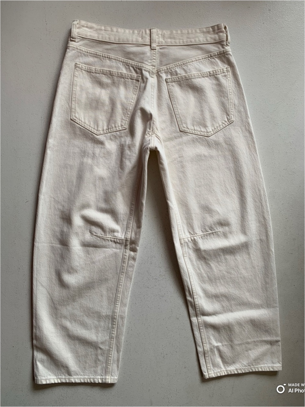 Madewell PETITE The Darted Barrel Jean in Vintage Canvas 27P NWT Cream Summer - Picture 9 of 17